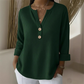 👚Topkeuze - Henley-shirt met V-hals en wafelstructuur – Ademende stof en veelzijdige effen kleuren 🌿