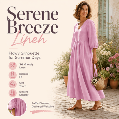 💕Nieuw binnen👗Maxijurk met V-hals en plooien voor dames