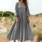 💕Nieuw binnen👗Maxijurk met V-hals en plooien voor dames
