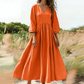 💕Nieuw binnen👗Maxijurk met V-hals en plooien voor dames