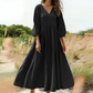 💕Nieuw binnen👗Maxijurk met V-hals en plooien voor dames