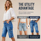 🚀 Gratis verzending🔥50% KORTING 👖 Denim Cargoshort – Slank & Praktisch ✨