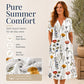 ☀️👗Topkeuze - Casual midi-jurk met bloemenprint en V-hals – soepel vallend en romantische print