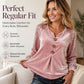Casual fluwelen top met lange mouwen voor dames