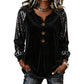 Casual fluwelen top met lange mouwen voor dames