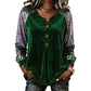 Casual fluwelen top met lange mouwen voor dames