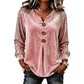 Casual fluwelen top met lange mouwen voor dames