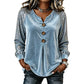 Casual fluwelen top met lange mouwen voor dames