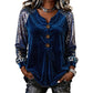 Casual fluwelen top met lange mouwen voor dames