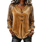 Casual fluwelen top met lange mouwen voor dames