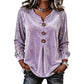 Casual fluwelen top met lange mouwen voor dames