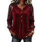 Casual fluwelen top met lange mouwen voor dames