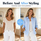 Retro geruite damesblouse met lange mouwen