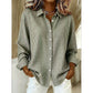 Retro geruite damesblouse met lange mouwen