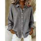 Retro geruite damesblouse met lange mouwen