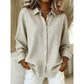 Retro geruite damesblouse met lange mouwen