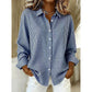 Retro geruite damesblouse met lange mouwen