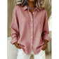 Retro geruite damesblouse met lange mouwen