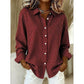 Retro geruite damesblouse met lange mouwen