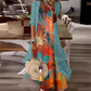 Nu populair⭐Elegante maxi-jurk met doorschijnende overjas🍃Lichte stof en sierlijke maxi-lengte voor elegantie in het dagelijks leven