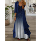 Nu populair⭐Elegante maxi-jurk met doorschijnende overjas🍃Lichte stof en sierlijke maxi-lengte voor elegantie in het dagelijks leven