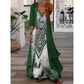 Nu populair⭐Elegante maxi-jurk met doorschijnende overjas🍃Lichte stof en sierlijke maxi-lengte voor elegantie in het dagelijks leven