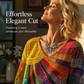 Retro patchwork-blouse met V-hals voor dames