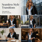 ⌛Tijdelijke aanbieding – Elegante denimjas voor dames met geribbelde brei-inzetstukken