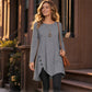 Effen asymmetrische jurk met lange mouwen voor dames