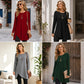 Effen asymmetrische jurk met lange mouwen voor dames