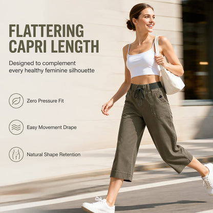 ✨🛍️Nieuwe collectie - Relaxte capribroek met praktische zakken - Functionele zakken en een relaxte pasvorm voor dagelijks draagcomfort