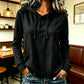 Casual hoodie voor dames met trekkoord en zakken