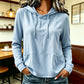 Casual hoodie voor dames met trekkoord en zakken