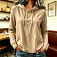 Casual hoodie voor dames met trekkoord en zakken