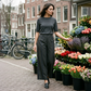 Damesbroek met hoge taille
