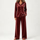 Casual fluwelen tweedelige loungeset voor dames