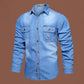 Bestseller🏆👔 Klassiek katoenen overhemd met denimlook – Ontspannen pasvorm en tijdloze stijl voor dagelijks gebruik