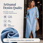 Off-shoulder denimjurk voor dames