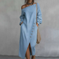 Off-shoulder denimjurk voor dames