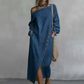 Off-shoulder denimjurk voor dames