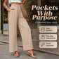 ✨🛍️Nieuwe collectie – Casual broek met wijde pijpen en functionele zakken – Makkelijk te combineren, van een kopje koffie halen tot een wandeling op een resort