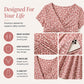 Elegante damesjurk met V-hals en bloemenprint