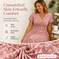 Elegante damesjurk met V-hals en bloemenprint
