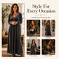 Elegante maxi-jurk met lange mouwen voor dames