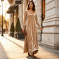 Elegante maxi-jurk met lange mouwen voor dames
