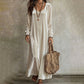 Elegante maxi-jurk met lange mouwen voor dames