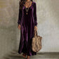 Elegante maxi-jurk met lange mouwen voor dames
