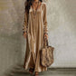 Elegante maxi-jurk met lange mouwen voor dames