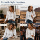 Vintage dames-trui met ronde hals en franjes