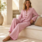 Tweedelige set voor dames: casual top met lange mouwen en broek